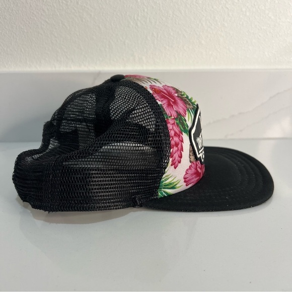 Vans Off The Wall Womens Tropical Hibiscus Floral Print Adjustable Trucker Hat - Picture 10 of 10